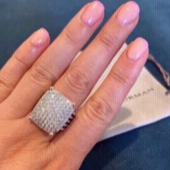 David Yurman Wheaton® Ring in Sterling Silver with Pavé Diamonds size7 - Picture 2 of 5
